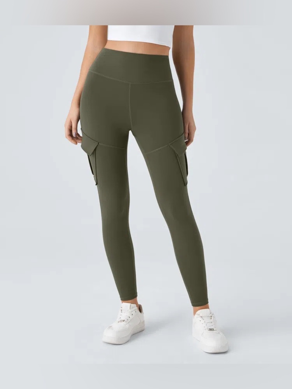 Halara DayStretch High Waisted Cargo Pocket Skinny Yoga Leggings NWT XL Forest